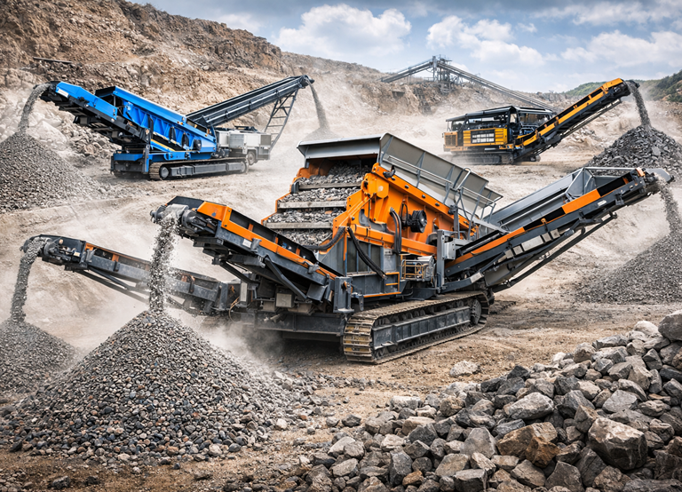 Alpmak Makina, Kırıcılar, Eleme Üniteleri, Yıkayıcılar, Besleyiciler, Konveyörler, Bunkerler, Mobil Üniteler, Taş Kırma Eleme Tesisleri, Konkasör